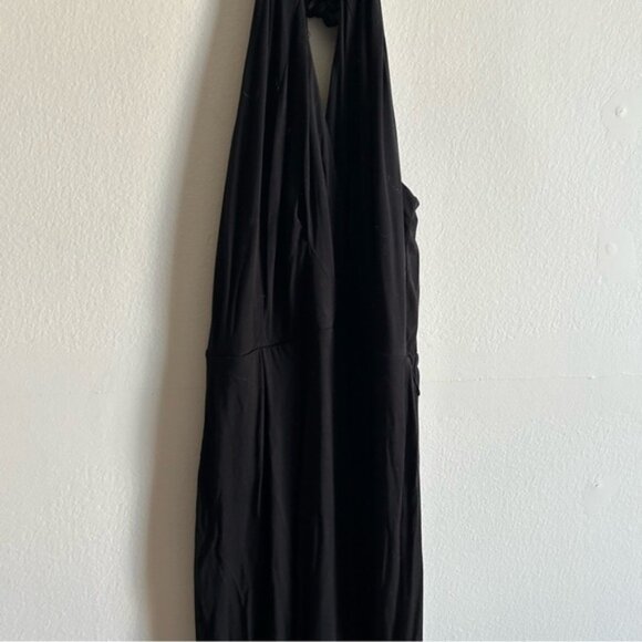 Anthropologie Maeve Sz M Black Relaxed Halter Jumpsuit - Picture 3 of 11